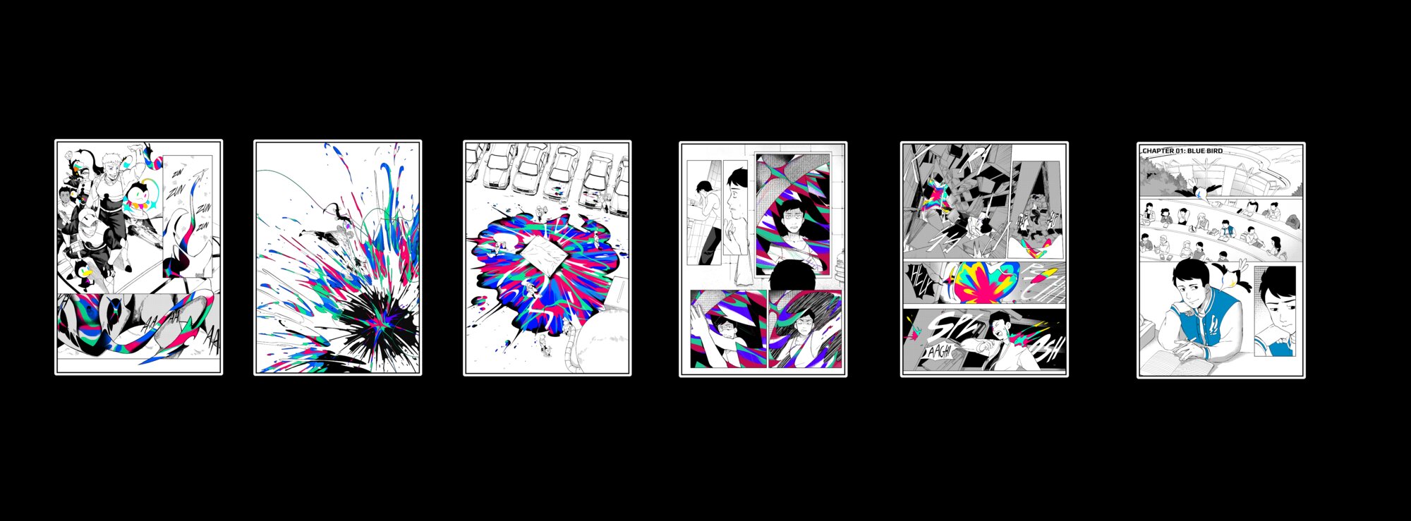 Unbreakable Hue Chapter 01: Blue Bird - Wall design mockup